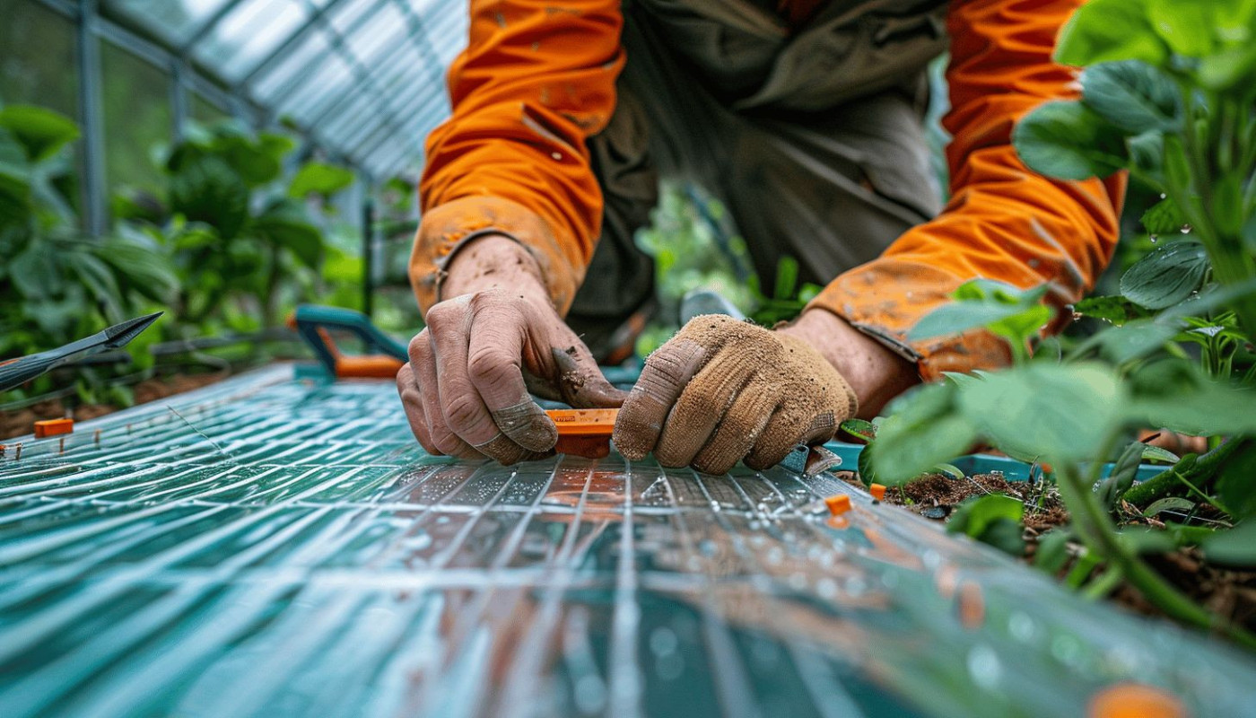 Guide pratique pour la pose de compribande sur un joint de serre en polycarbonate