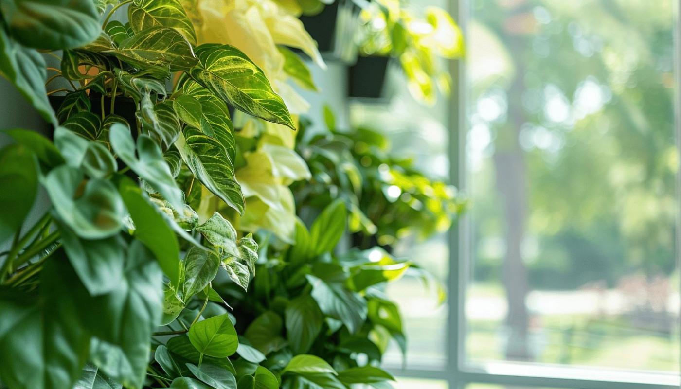 Mur vivant : un jardin intérieur pour purifier l'air de la maison